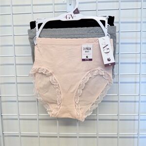 Gloria Vanderbilt Panties 3-Pack - Pink, Gray, Black